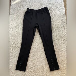 Women’s Mango Slit Hem Pants Size Large Black
